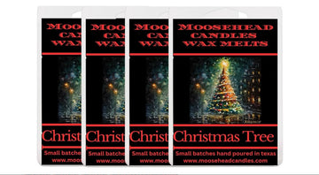 Christmas Tree Scented Wax Melts 4 Pack - Holiday Pine, Fir, Balsam & Cedar Fragrance - Long Lasting Christmas Wax