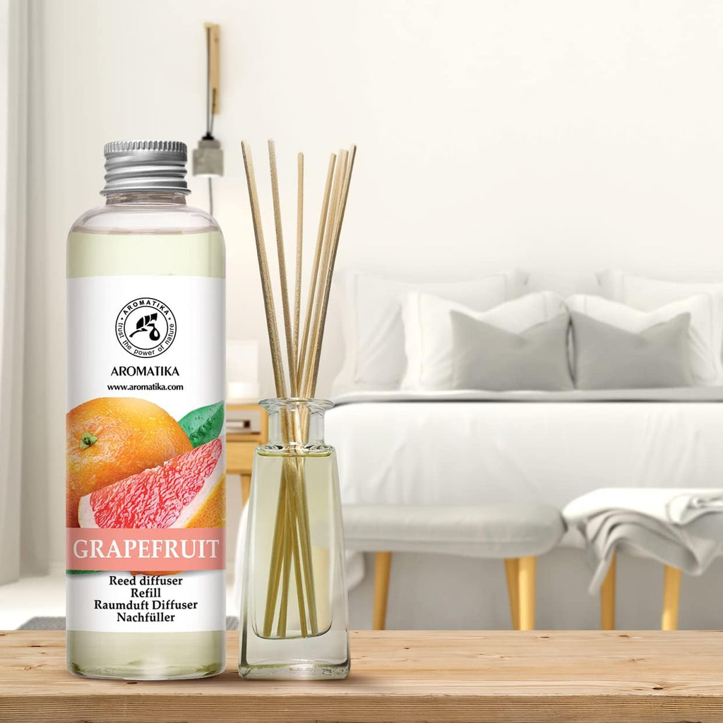 Reed Diffuser Oil Refill Grapefruit 6.8 Fl Oz (200ml) - Intensive & Long Fragrance for Room - Lasting Natural Room - Set of 68