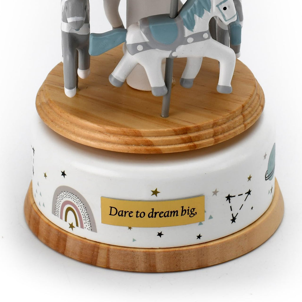 Holiday Christmas Musical Wooden Animated Children's Carousel-Many Songs to Choose-O Sole Mio