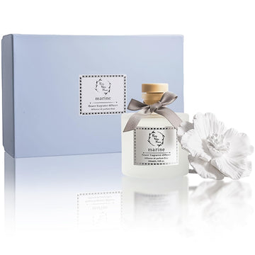 Reed Diffuser Sets, 6.76 Fl. Oz / Ceramic Diffuser Flower Gift Box, Home Reed Diffuser Office Bathroom Living