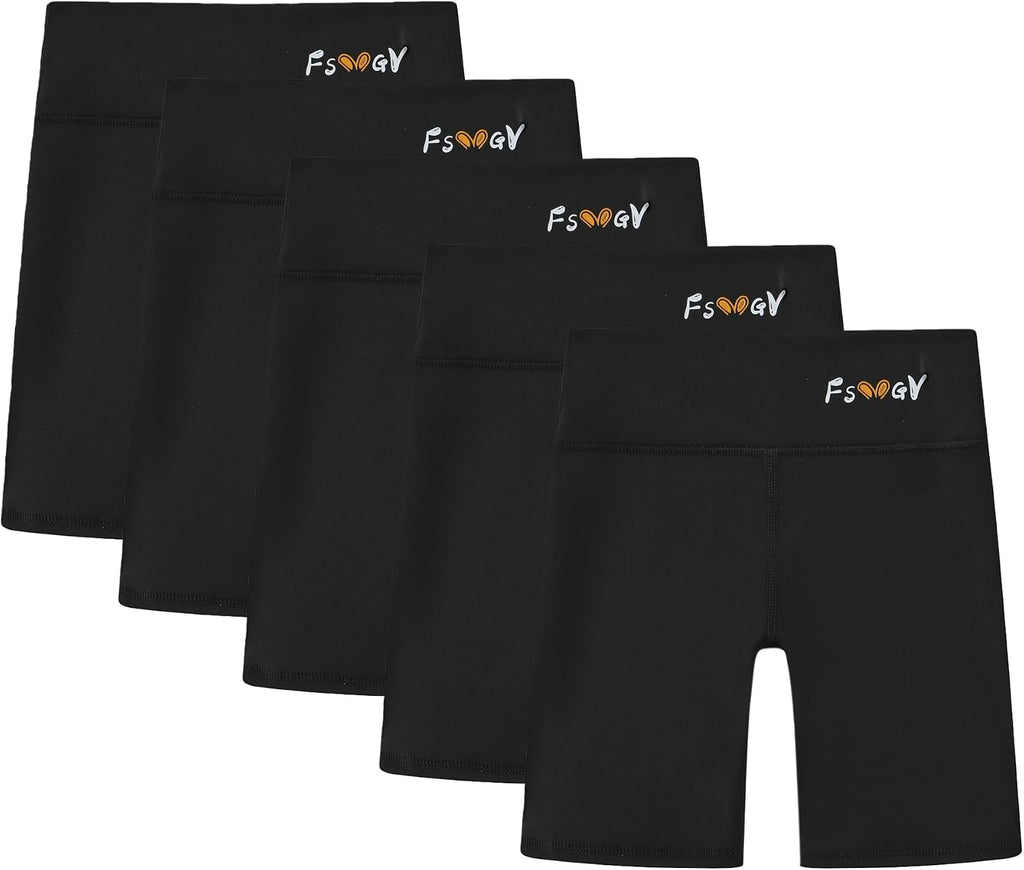Girls' Compression Spandex Shorts High Waisted Yoga Dance Biker Shorts Comfy Athletic Shorts