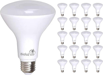 20 Pack BR30 LED Bulbs, Indoor Flood Lights 90+ CRI 75W Equivalent uses 9.5W 2700K Warm White 850 Lumens, E26 Base