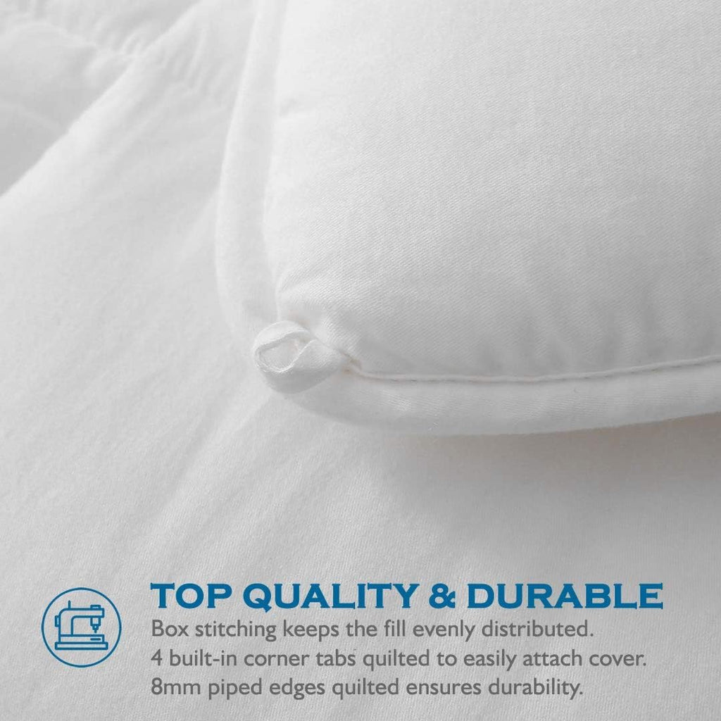 100% Cotton Cover Comforter Full Size, Ultra-Soft Down Alternative Duvet Insert with Lyocell & ClimaloftTM Blend