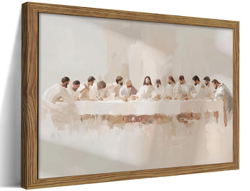 Framed Last Supper Wall Art, Religious Christian Posters Print, Christian Wall Decor, Christianity Gift for her