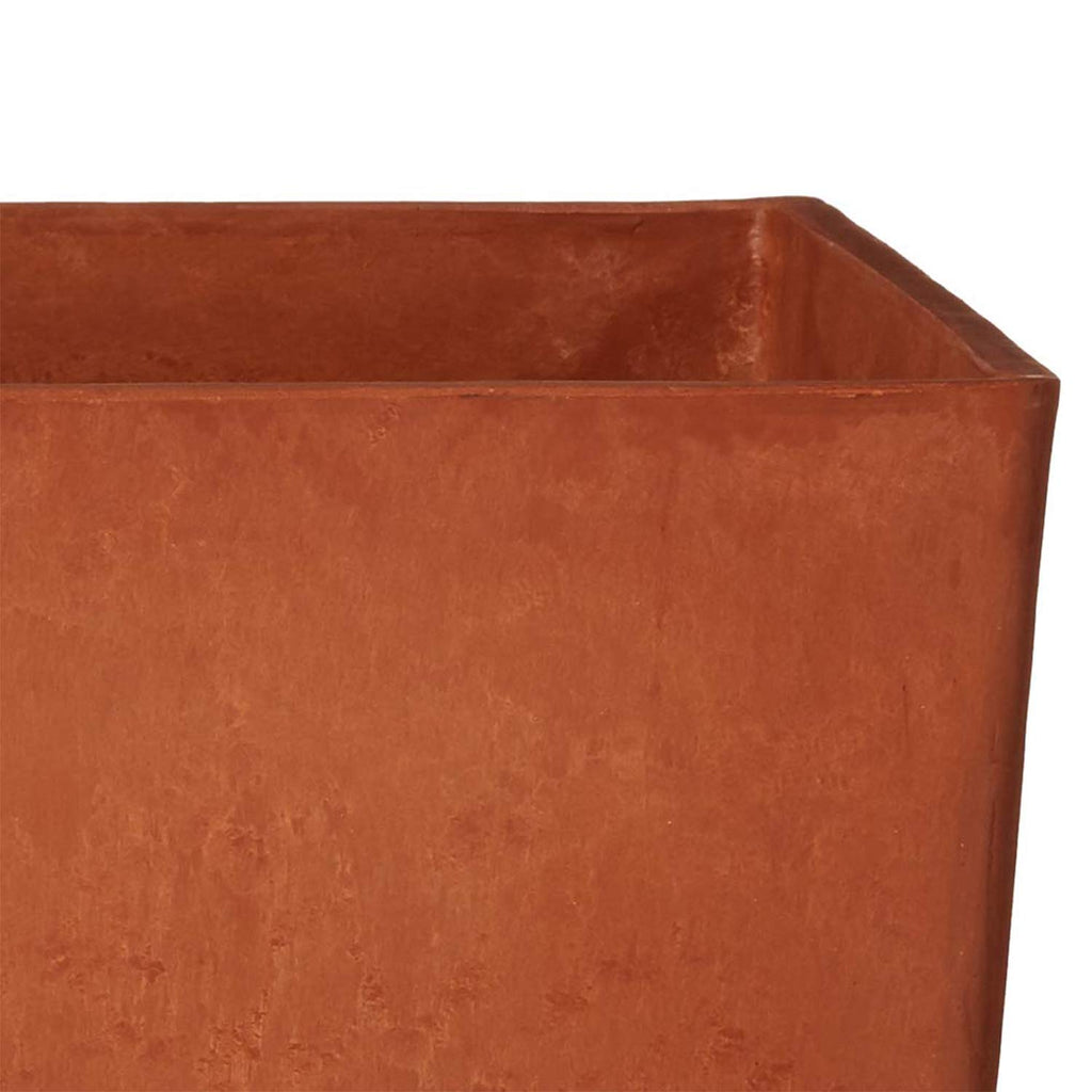 PSW UFH41TC Contemporary Tall Square Planter, 16 by 16 by 32", Terra Cotta Color