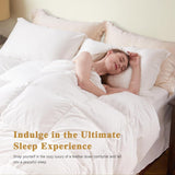 Organic Feather Down Comforter Full, Luxury Extra-Fluffy Duvet Insert
