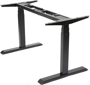 Dual Motor Standing Desk Frame 3 Tier Legs Sit Stand up Electric Height Adjustable Desk Base (Black)