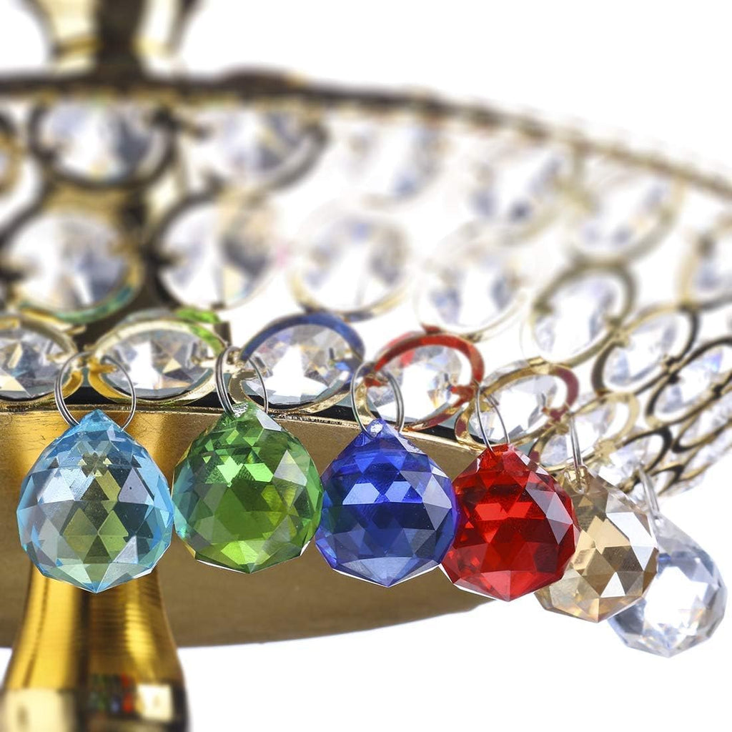 12PCS Crystal Prism Ball Suncatcher, 20mm Chandelier Replacement Glass Ball - Multi-Color Glass Crystal Sun Catcher
