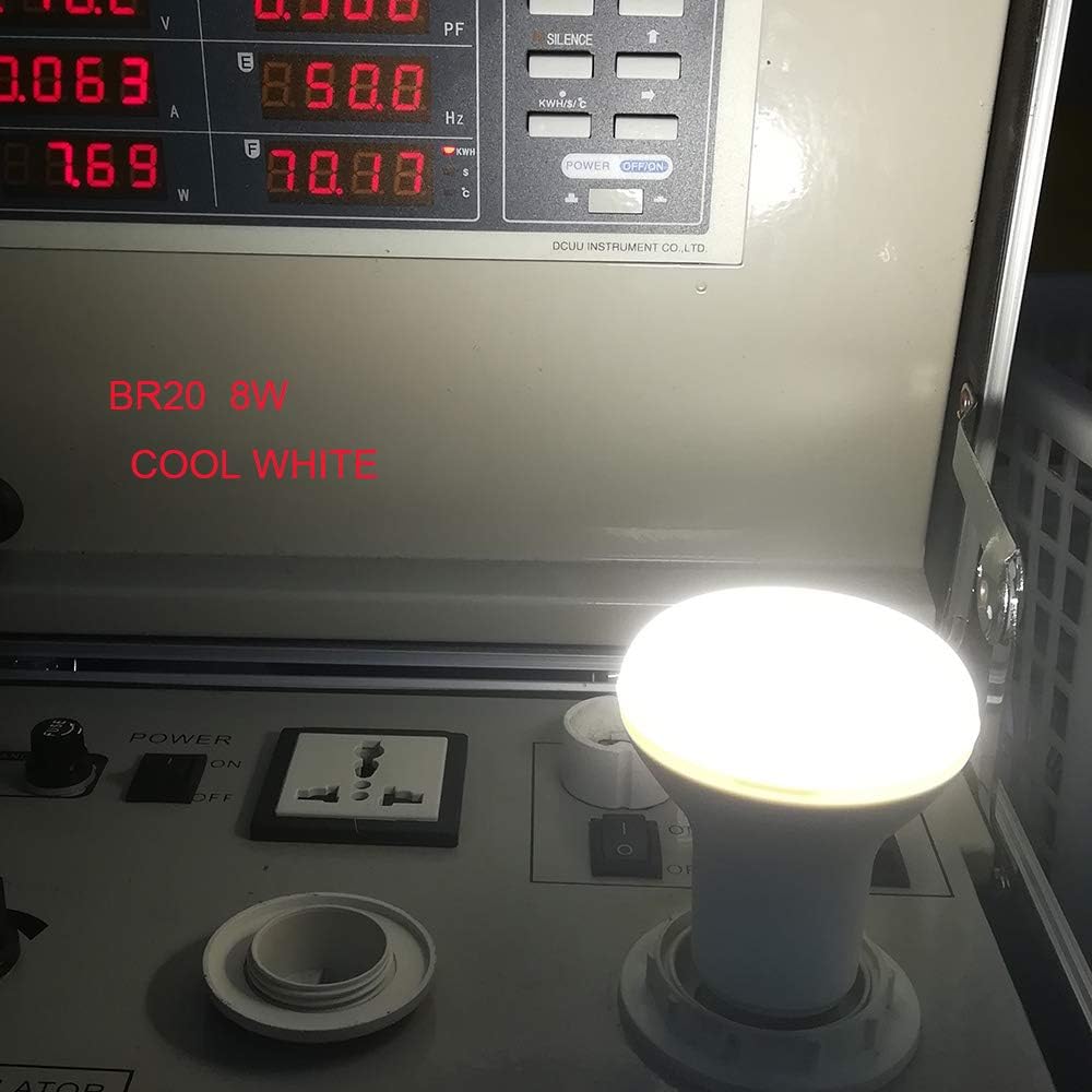 BR20 led Bulb E27 8W 120V Non-dimmable 6000K Daylight White R63 Reflector Light Bulb Equivalent to 75w 90w Halogen