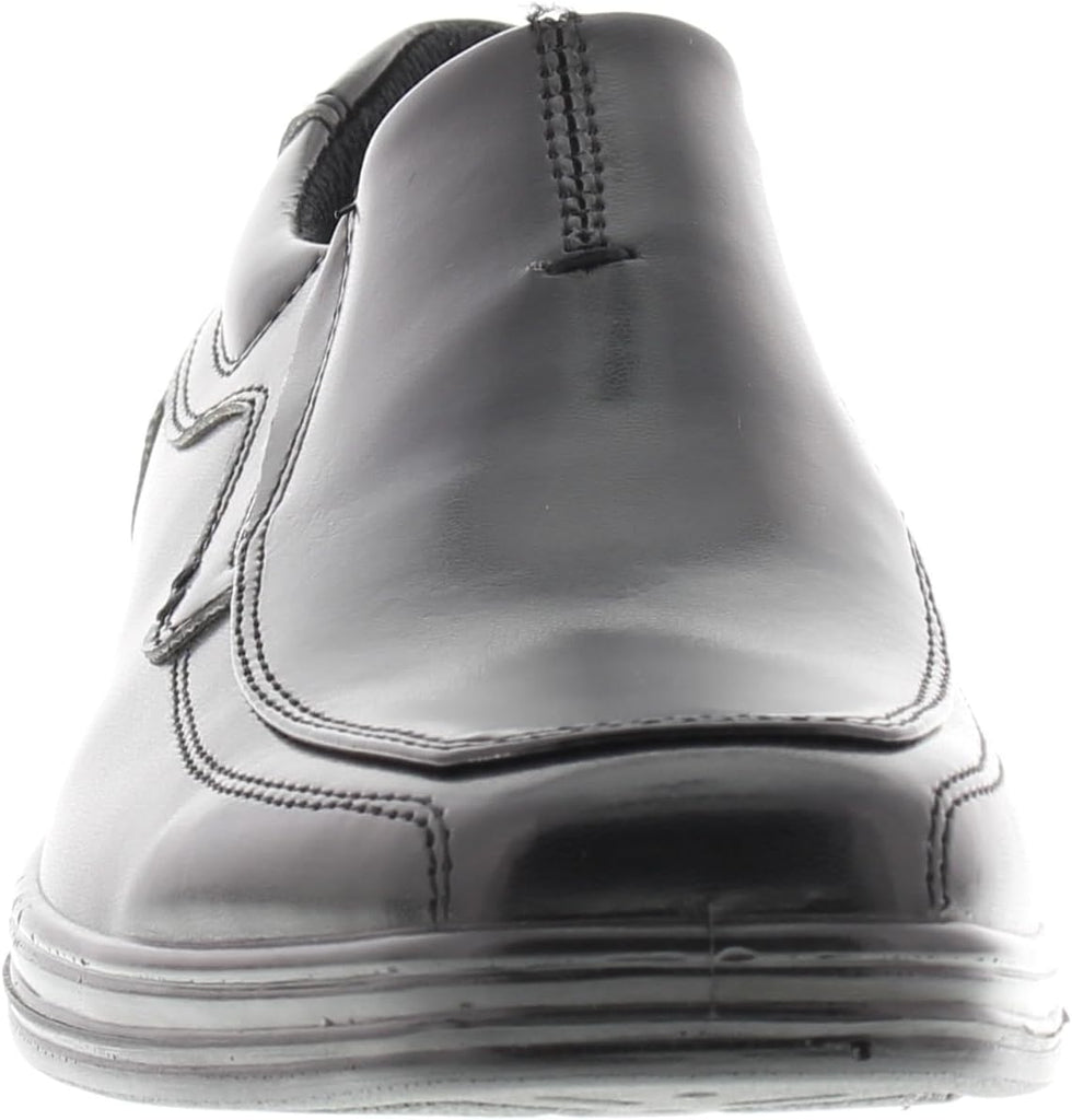 Boys' Wise Slip On Youth Dress Shoes Loafers for Church, Formal, School Uniform / Black