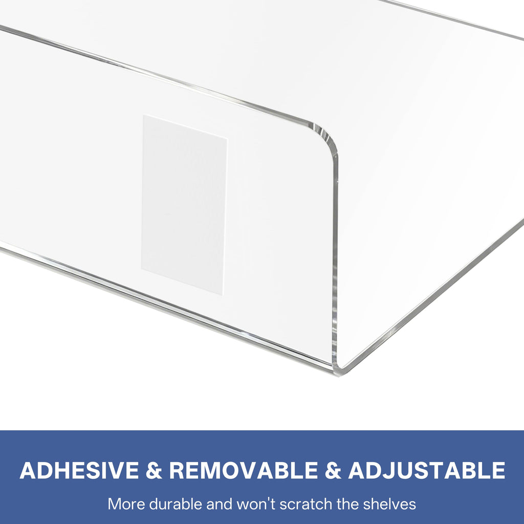 Acrylic Shelf Dividers for Closet Organization, 6 Pack Clear Sturdy Separate Closet Dividers for Shelves, Adjustable