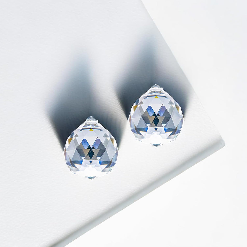 20 Pack Upgraded Crystal Ball Prism 40mm / 1.57 Inch Decorative Ball - Suncatcher Rainbow Pendants Maker - Perfect