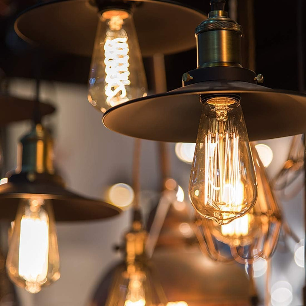 Edison Bulbs,60W Incandescent Light Bulbs,E26 Warm Amber Glass