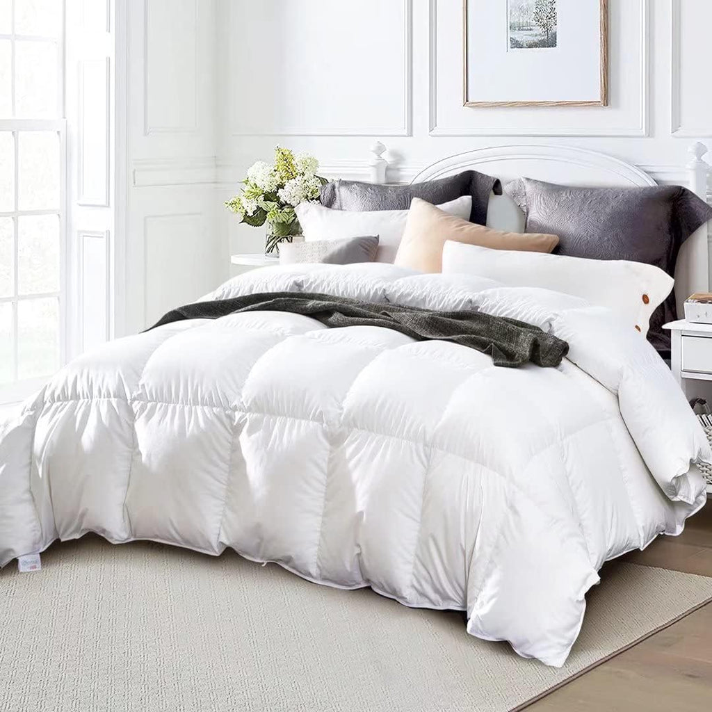 King Size Down Comforter, All Season Duvet Insert, White