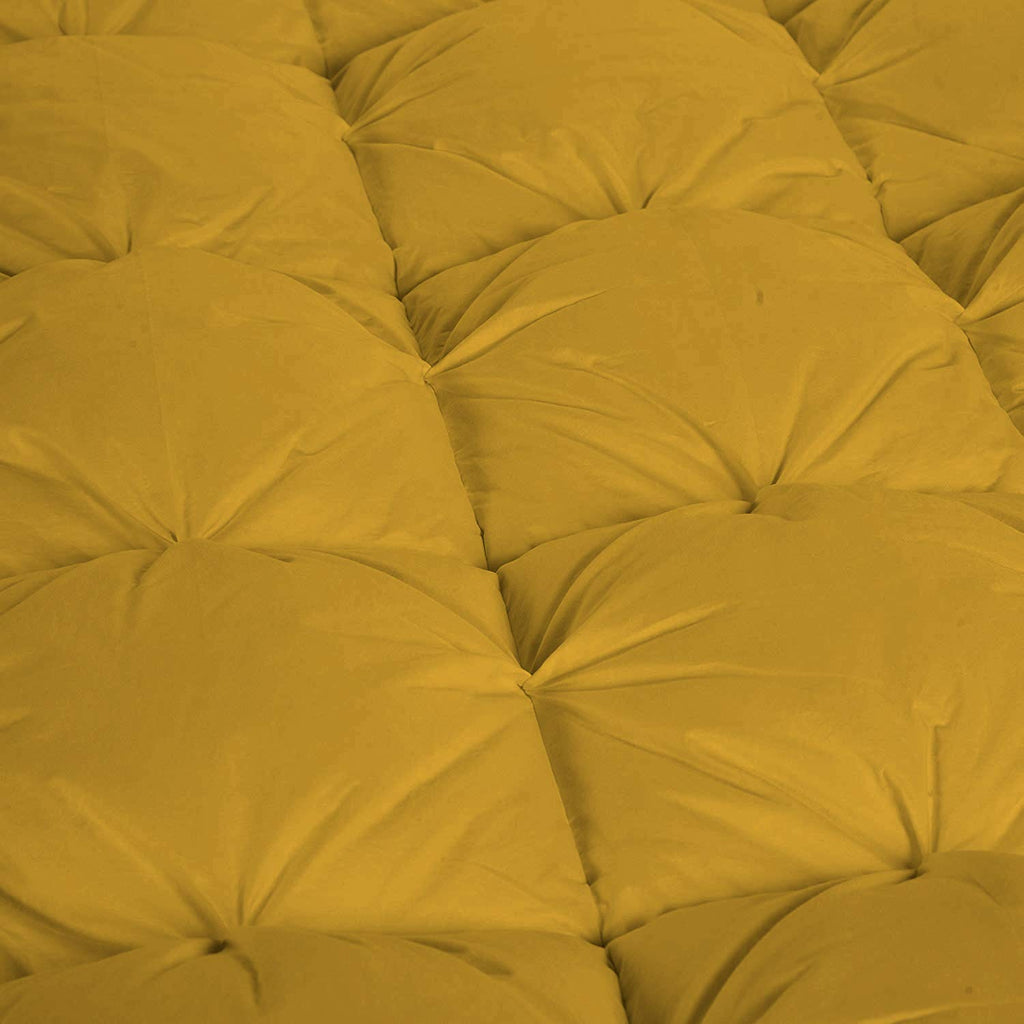 5 Piece Half Piece Pinch Pleated Luxury Comforter Set Premium 1000 Thread Count | 550 GSM Fiber Fill, 100% Egyptian