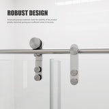 Frameless Shower Door 56-60" W x 76" H, Glass Shower Door with 5/16" (8mm) Clear SGCC Tempered Glass