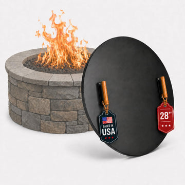 Fire Pit Lid Round - Fire Pit Snuffer Lid 28 inch Diameter & 1.5 mm Thickness - Drop-in Burner FirePit Pan Lid