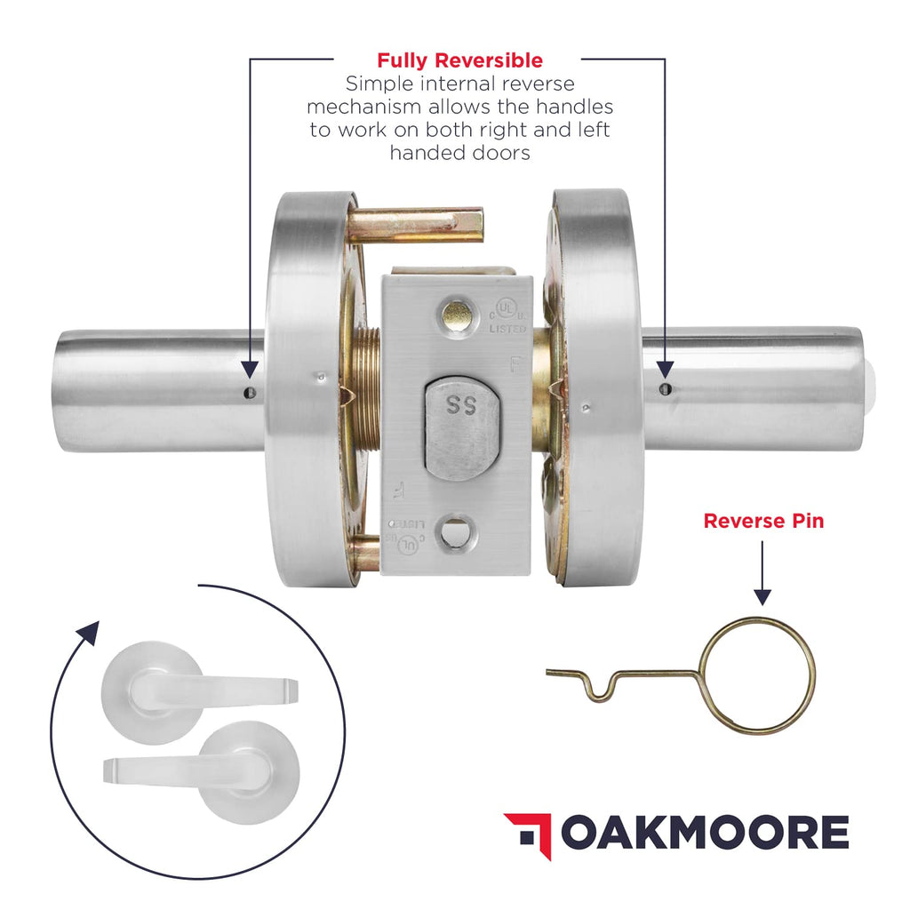Commercial Bathroom Door Handle with Lock | Privacy Commercial Door Locks | Grade 2 Restroom Door Handle Lever | s &