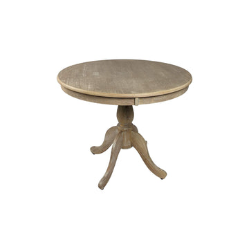 Fairview Round Dining Table - Classic American Style Furniture, Seats 2-4 Person Wooden Top Pedestal Base Table