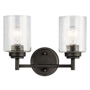 Winslow 2-Light Farmhouse Vanity Light, Olde Bronze