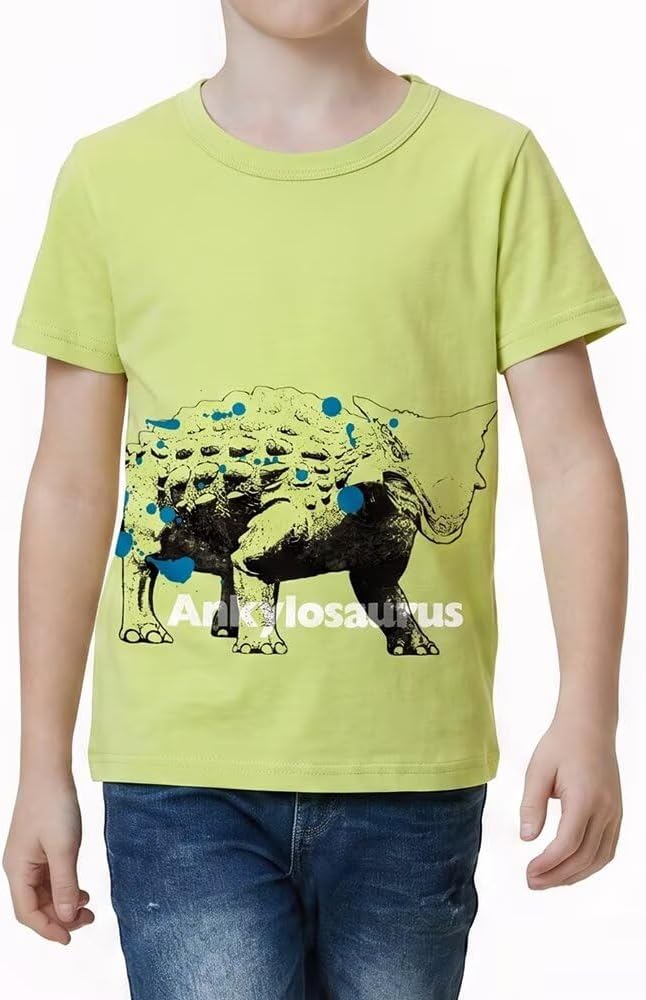 Boys Short Sleeve Shirts, Graphic Tshirts Cartoon Crewneck Tees Tops Casual Cotton T Shirt for Kids Toddler Boy