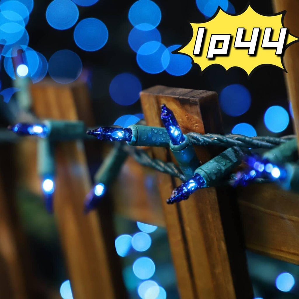 Blue Christmas Lights,100Lights 19.6ft UL Certified Mini Bulb String Lights, Hanukkah Traditional Light Christmas - Set of 100