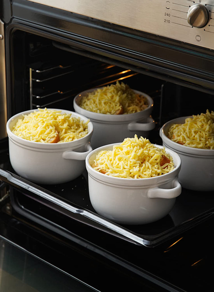 Soup Bowls With Handles 28 oz, French Onion Soup Bowl for Chili, Beef Stew, Cereal, Ceramic Soup Crocks oven Safe