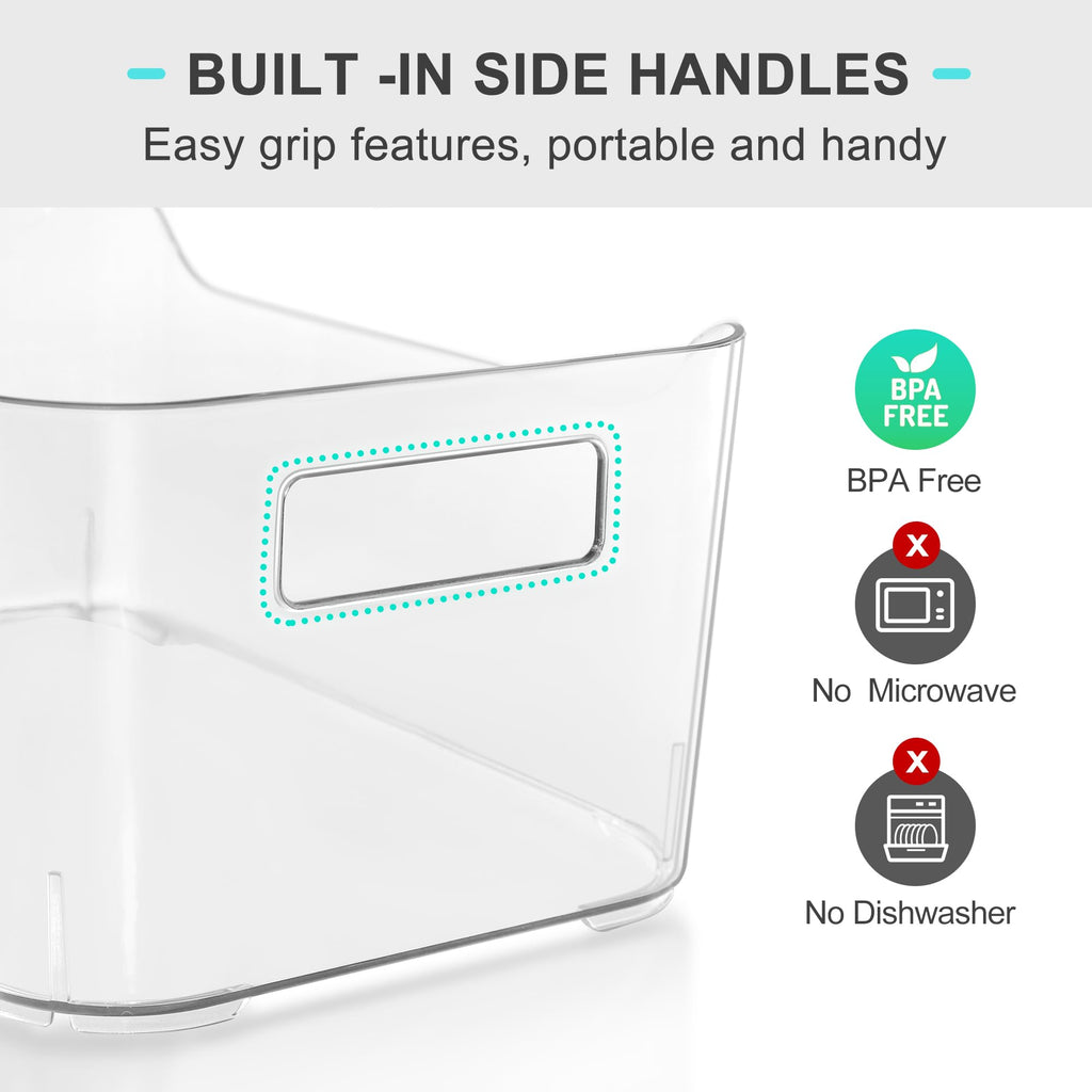 Pantry Organizers Storage, Clear Storage Organizer Bins 12 PACK