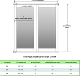 Bifold Doors, Mirror Closet Doors for 30'' x 80" with Sliding Hardware Kit Set, Interior Bi Fold Doo
