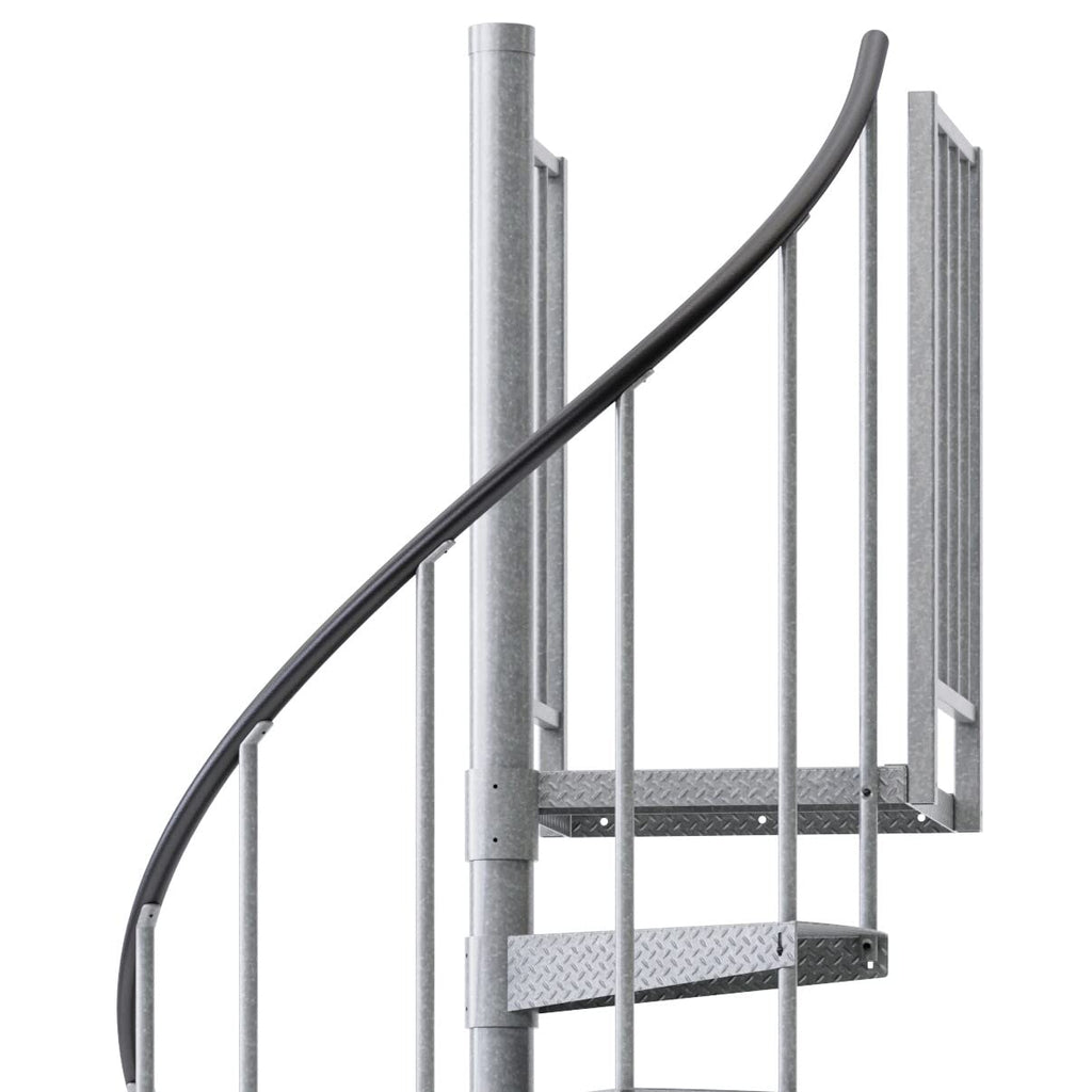 Reroute Industrial Galvanized Exterior 42in Diameter, Fits Height 119in - 133in, 2 42in Tall Platform Rails Spiral
