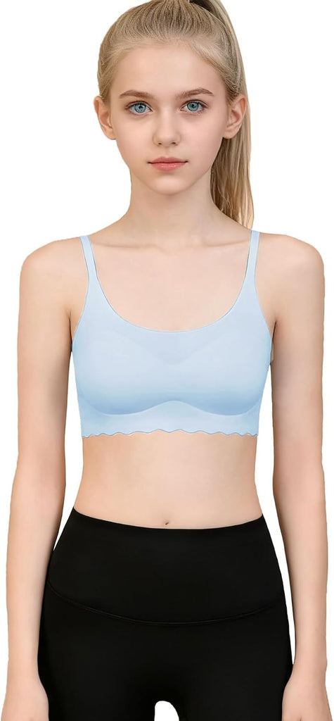 Teen Girls Training Bras Seamless Removable Padded Sports No Show