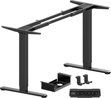 Dual Motor Standing Desk Frame for 44-90 inch Desktops, 264 lbs | 28-47 Inch Height Range, Stability & Quiet Lifting