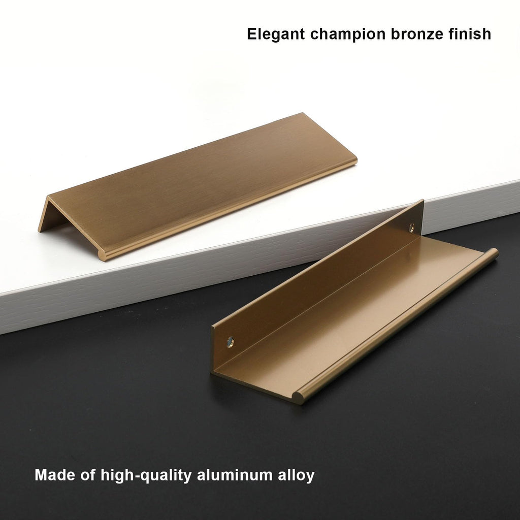 10 Pack 5" Cabinet Pulls Champagne Bronze Finger Pulls for Cabinets