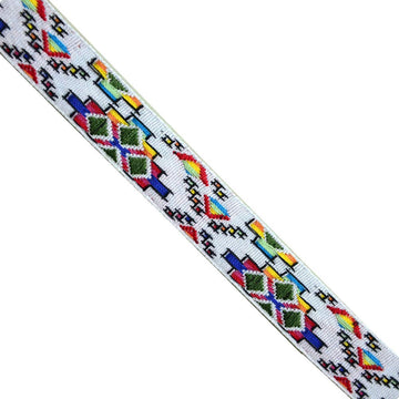 Woven Ethnic Multi, JR 603, Width : 1" (25mm)- 5 Yards
