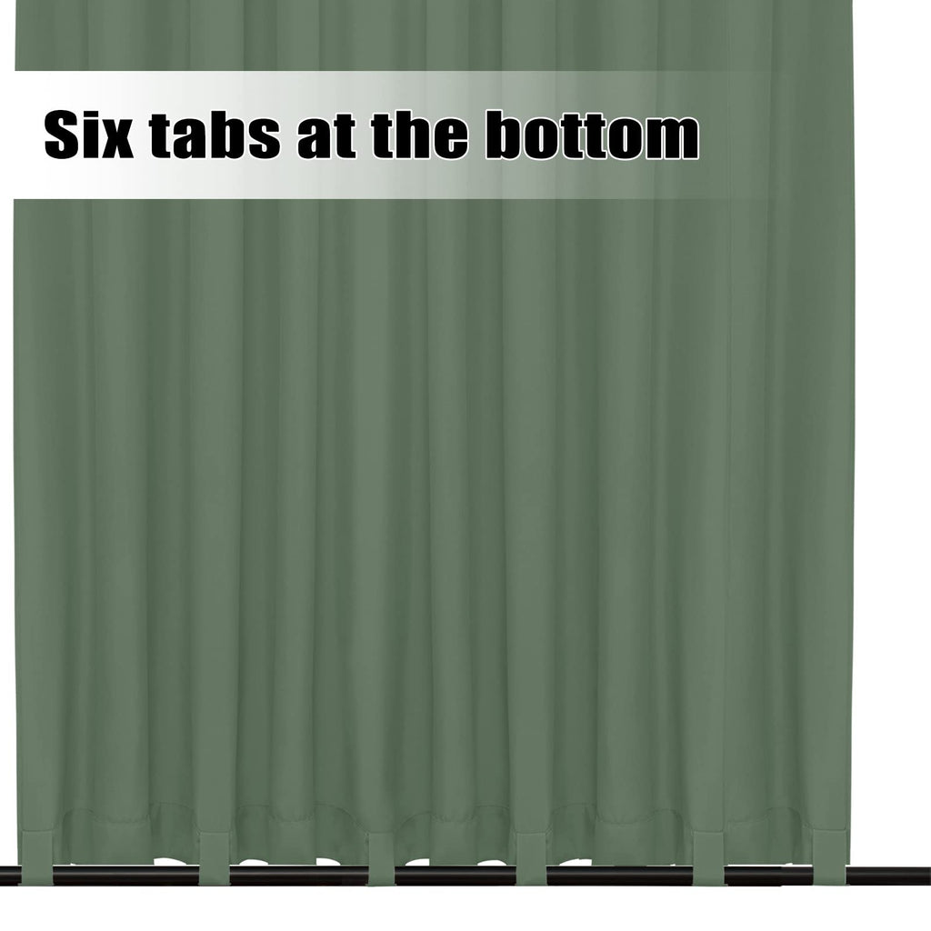Outdoor Curtains 1 Panel, 150x84 inch, Sage Green
