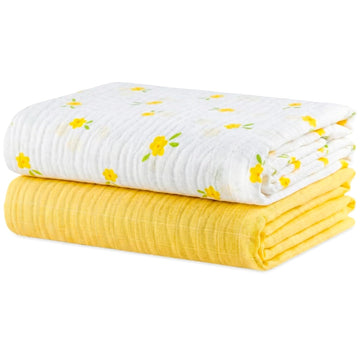 Muslin Swaddle Blankets for Newborns - Pack of 2