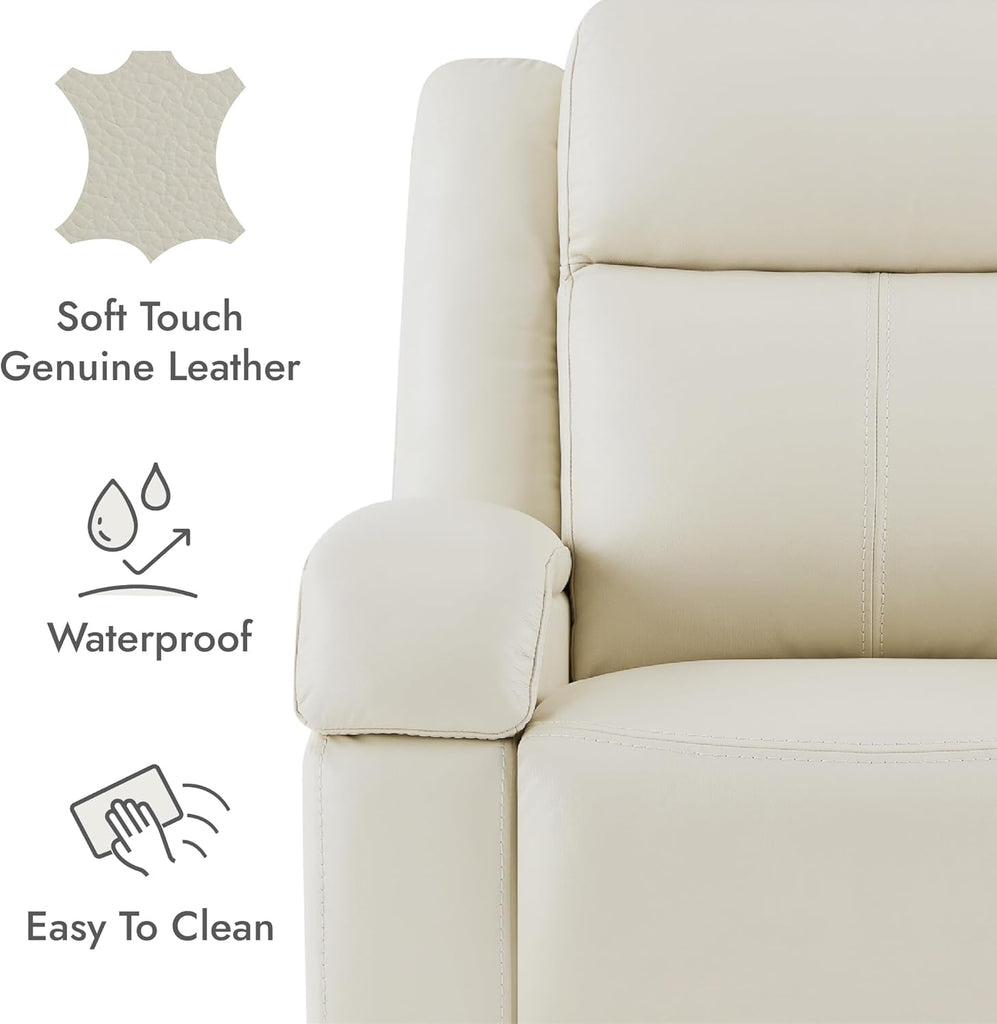 Watson & Whitely Genuine Leather Power Recliner Chairs for Adults
