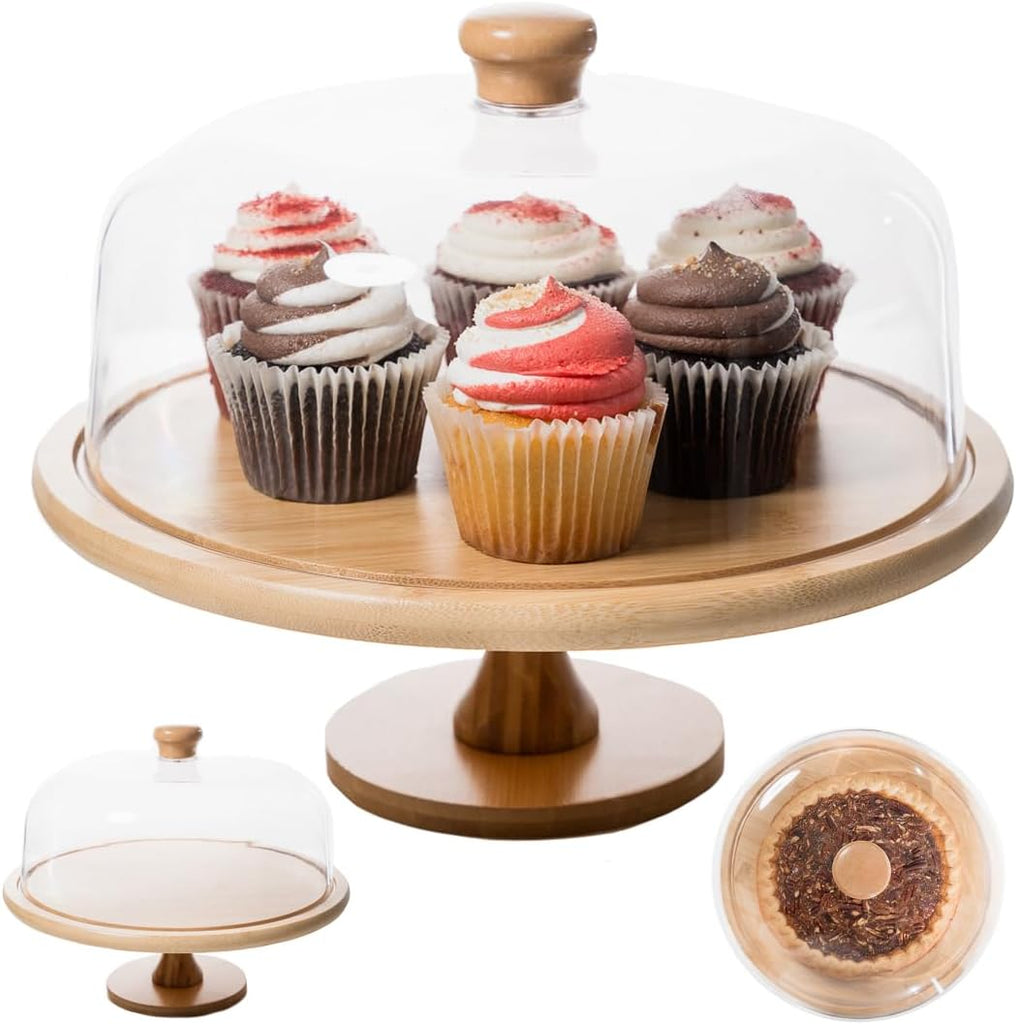 Cake Stands with Dome - Stylish Cake Stand with Dome - Stand With Lid- Cake Holder with Dome - Decorative Dome