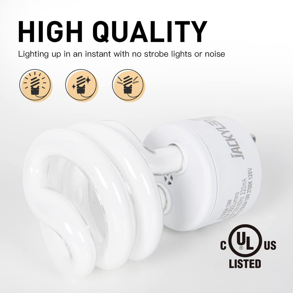 T3 UL-Listed GU24 CFL Light Bulbs, 2700K Compact Flourescent Bulbs
