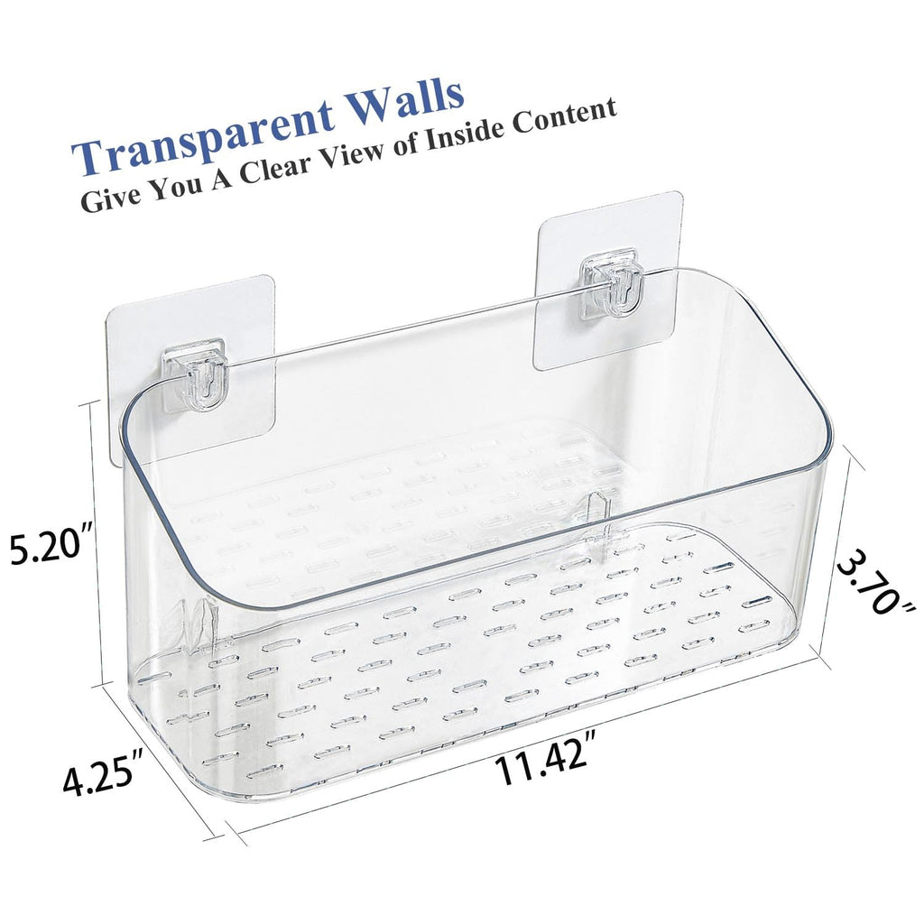 2 Pack Clear Bath Toy Storage Organizer for Baby & Toddler Shower