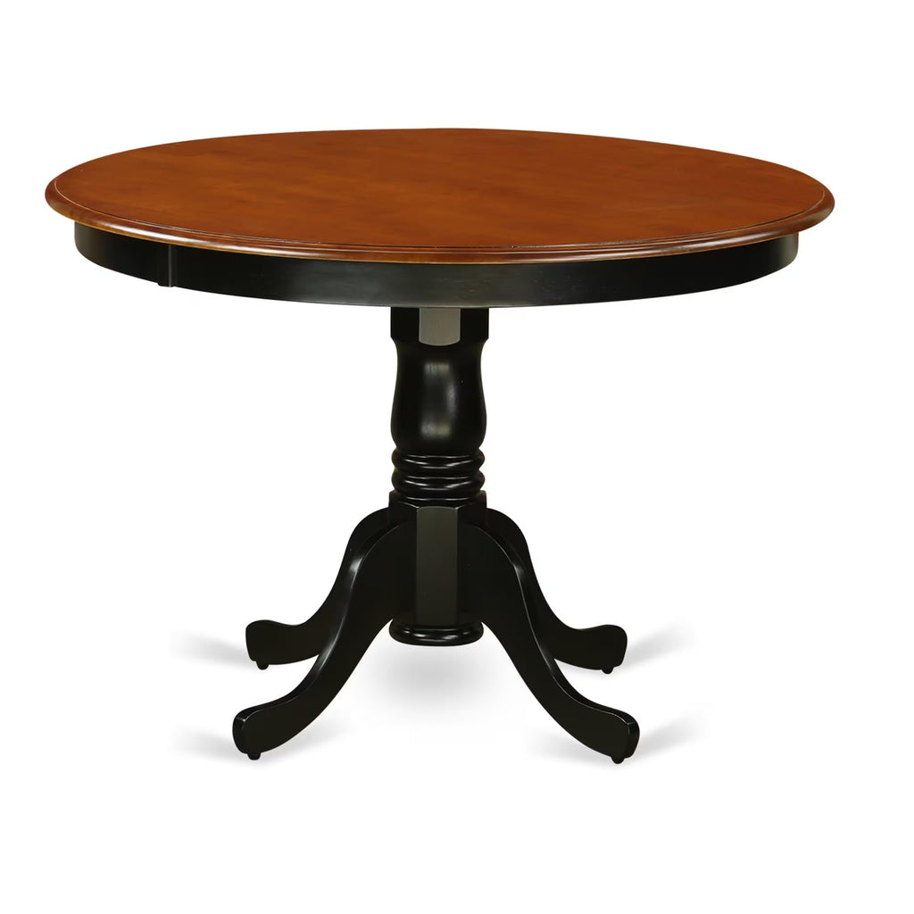 West Furniture 5 Piece Kitchen Table & Chairs Set Includes a Round Dining Room Table with Pedestal and 4