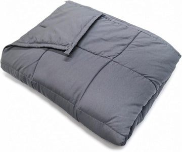 AN Adult Weighted Blankets (15 lbs, 60" x 80", Queen Size) Heavy Blanket, Organic Cotton with Natural Glass Beads