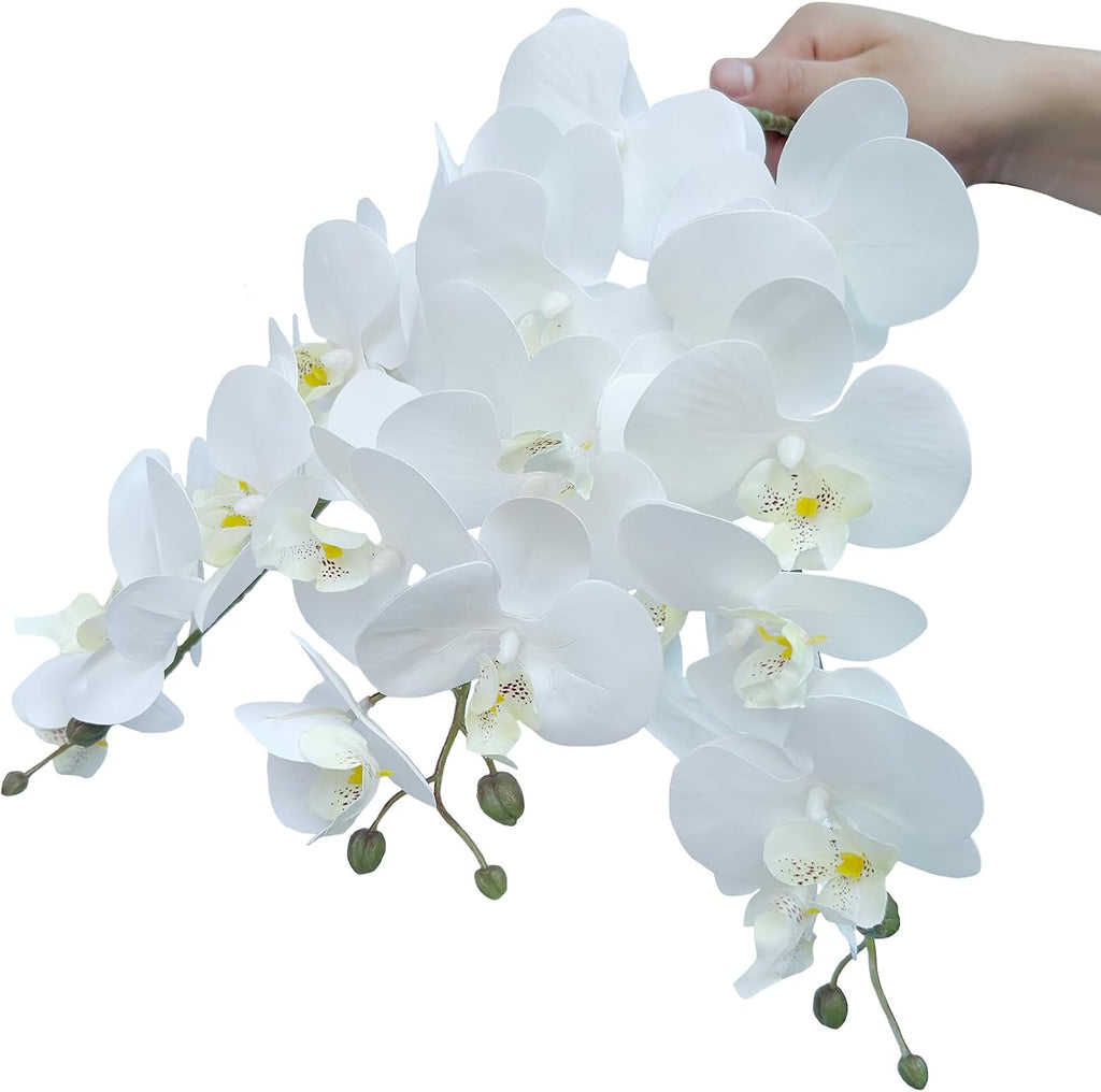 32" Artificial Phalaenopsis Flowers Artificial Orchid Flowers Stem Plants Décor () - Set of 6