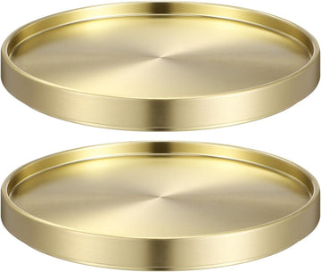 Brass Coasters HeatResistant Gold Tea Cup Mat Holder - Set of 2