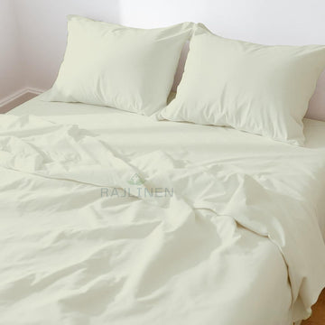 Waterbed Sheets Set, Cotton, Fits Up to 16 Inch Deep Pockets, Attached Fitted and Flat Sheets, 4
