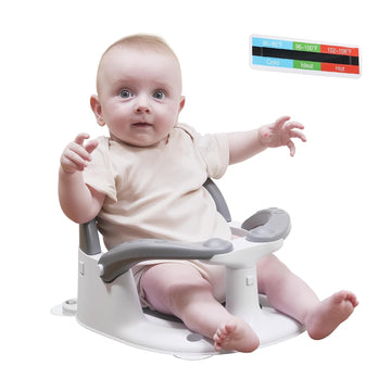 Bath seat for Babies 6 Months & up, 360° Stable Toddler Bath Chair with one-Touch Button, Back Hollow Design, Water