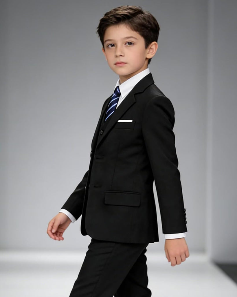 Boys 4 Piece Formal Suit Slim Fit Tuxedo for Kids