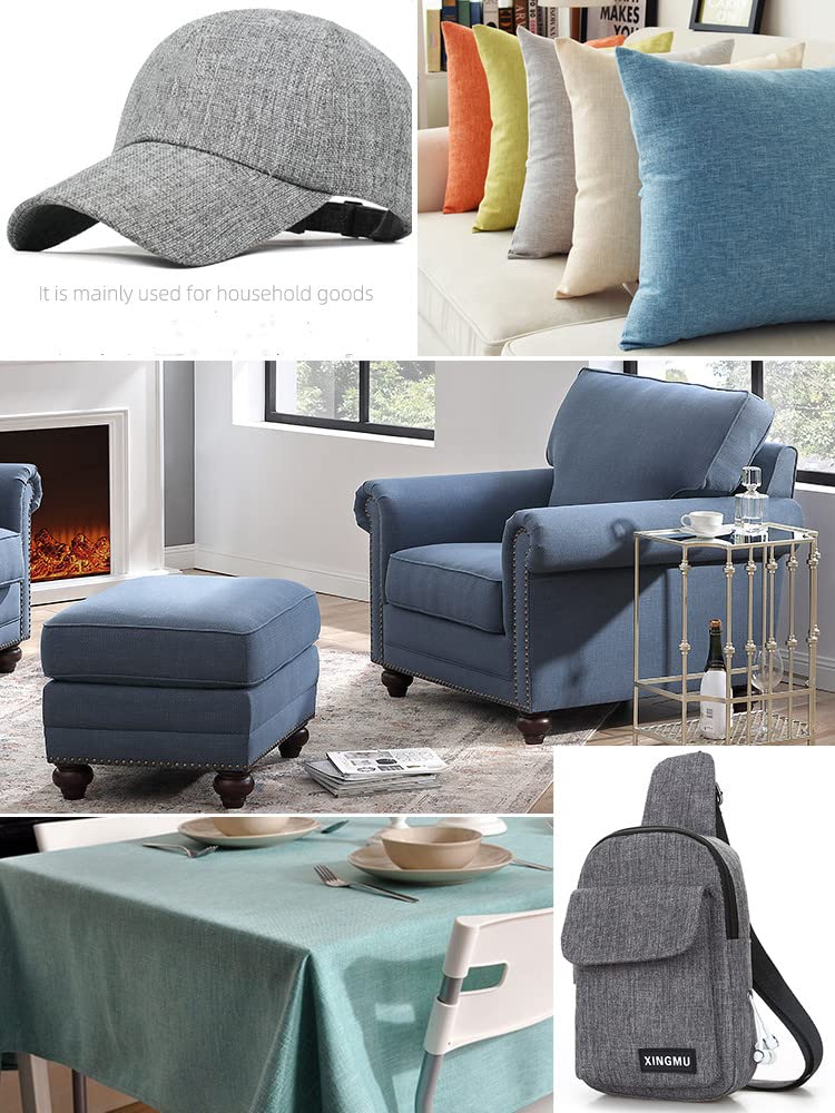 Thick Linen Type Cloth Fabric Sofa Chair Upholstery Material (Dark Grey, 10 Yard)