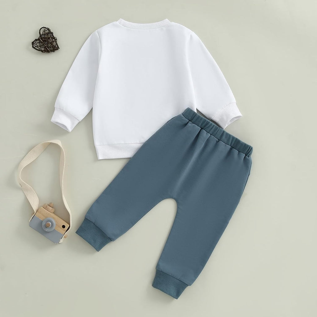 Toddler Boy Clothes Baby Kids Truck Fall Winter Outfit Sweatshirt Pants Set