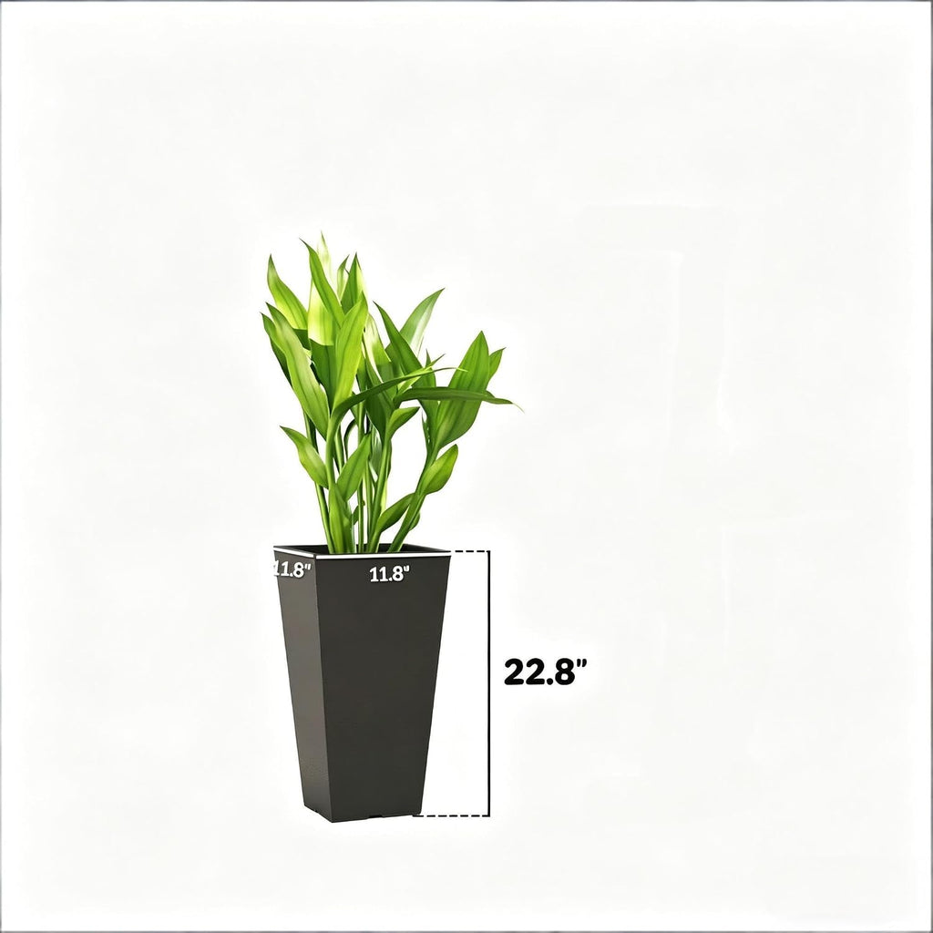 Garden Pots & Planters, Outdoor Tall Planters, Chic Planters for | Set of 2 tall 22.8in planters, durable PP
